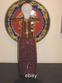 Vintage Murano Fratelli Toso Millefiori Venetian Art Glass Table Lamp