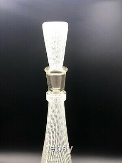 Vintage Murano Fratelli Toso Roticello Ribbons Decanter Vase withStopper, 17 3/4