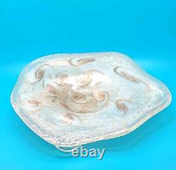 Vintage Murano Fratelli Toso'Starry Night' Studio Art Glass Centerpiece Bowl