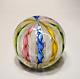 Vintage Murano Fratelli Toso Zanfirico Latticino Glass Paperweight Twist Ribbon