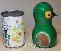 Vintage Murano GREEN BIRD Orange Sommerso Italian Glass Paperweight Sculpture