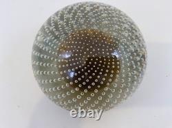 Vintage Murano Galliano Ferro Art Glass Controlled Bubble Bullicante Paperweight