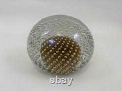 Vintage Murano Galliano Ferro Art Glass Controlled Bubble Bullicante Paperweight