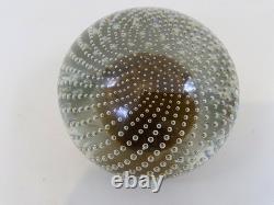 Vintage Murano Galliano Ferro Art Glass Controlled Bubble Bullicante Paperweight