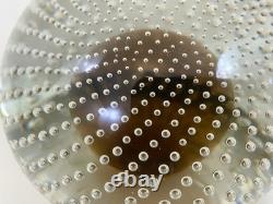 Vintage Murano Galliano Ferro Art Glass Controlled Bubble Bullicante Paperweight