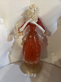 Vintage Murano Glass 12 In. Lady- Read Description
