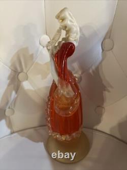 Vintage Murano Glass 12 In. Lady- Read Description