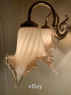 Vintage Murano Glass, 5 Branch Chandelier, Italian Light, Made In Venice