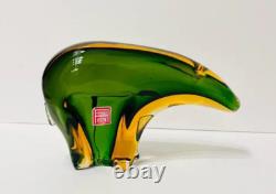 Vintage Murano Glass Aldo Bon Labeled Polar Bear Sculpture-1960s-EXTREMELY RARE Vintage Murano Glass Aldo Bon Labeled Polar Bear Sculpture-1960s-EXTREMELY RARE