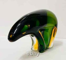 Vintage Murano Glass Aldo Bon Labeled Polar Bear Sculpture-1960s-EXTREMELY RARE Vintage Murano Glass Aldo Bon Labeled Polar Bear Sculpture-1960s-EXTREMELY RARE