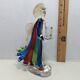 Vintage Murano Glass Angel Candle Holder Art Christianity Gold Red Blue MCM