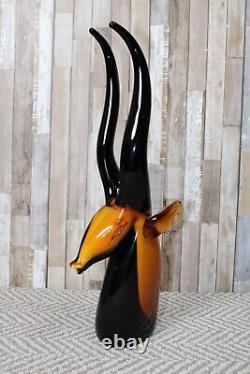 Vintage Murano Glass Antelope Head Figurine