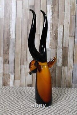 Vintage Murano Glass Antelope Head Figurine