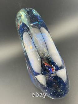 Vintage Murano Glass Aquarium LARGE Paperweight with 19 Tetras Fish MINT