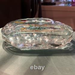Vintage Murano Glass Aquarium Sculpture. Handcrafted Tropical Fish 6x 7 Heavy