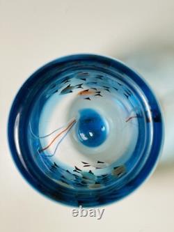 Vintage Murano Glass Aquarium Vase Fish Under Water 8 1/2 22cm