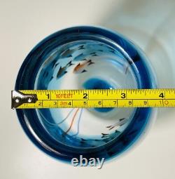 Vintage Murano Glass Aquarium Vase Fish Under Water 8 1/2 22cm