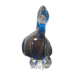 Vintage Murano Glass Archimede Seguso Flavio Poli Style Adventurine Duck Figure