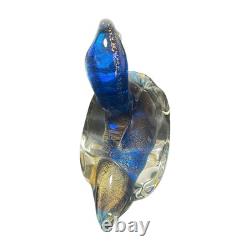 Vintage Murano Glass Archimede Seguso Flavio Poli Style Adventurine Duck Figure