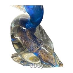 Vintage Murano Glass Archimede Seguso Flavio Poli Style Adventurine Duck Figure