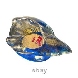 Vintage Murano Glass Archimede Seguso Flavio Poli Style Adventurine Duck Figure