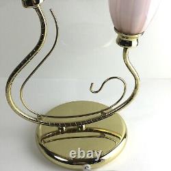 Vintage Murano Glass Art Calla Lily Lamp Mid Century Modern Hand Blown Flowers