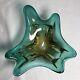 Vintage Murano Glass Art Sommerso Beautiful Green freeform style