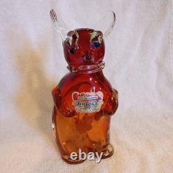 Vintage Murano Glass Artist Archimede Seguso Mouse Decanter by Drioli 1960s