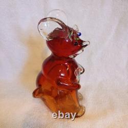 Vintage Murano Glass Artist Archimede Seguso Mouse Decanter by Drioli 1960s