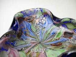 Vintage Murano Glass Avem Tutti Frutti End Of Day Cased Bowl MID Century Italian