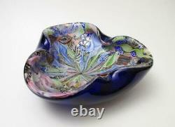 Vintage Murano Glass Avem Tutti Frutti End Of Day Cased Bowl MID Century Italian