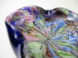 Vintage Murano Glass Avem Tutti Frutti End Of Day Cased Bowl MID Century Italian