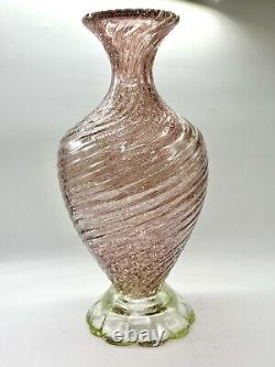 Vintage Murano Glass Barovier & Toso Vase / Lamp Body Art Deco Italy Vetitian