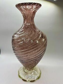 Vintage Murano Glass Barovier & Toso Vase / Lamp Body Art Deco Italy Vetitian