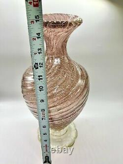 Vintage Murano Glass Barovier & Toso Vase / Lamp Body Art Deco Italy Vetitian