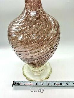 Vintage Murano Glass Barovier & Toso Vase / Lamp Body Art Deco Italy Vetitian