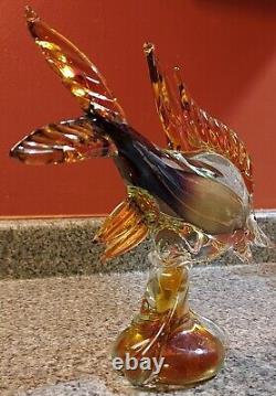 Vintage Murano Glass Beautiful Fish Figurine Italian Art