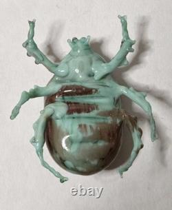 Vintage Murano Glass Beetle Figurine Hand Made Italian Art Glass Bug Sculpture