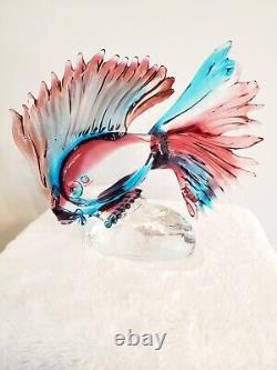Vintage Murano Glass Beta Fish Multicolored, LARGE 9