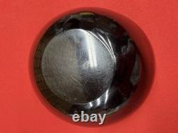 Vintage Murano Glass Biomorphic Heart Shaped Glass Bowl Orange with Gold Flecks