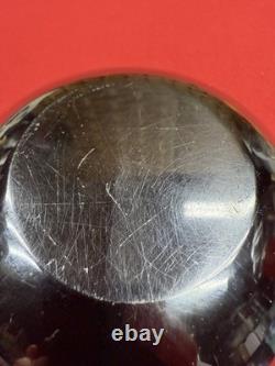 Vintage Murano Glass Biomorphic Heart Shaped Glass Bowl Orange with Gold Flecks