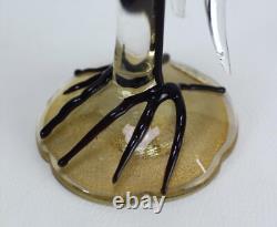 Vintage Murano Glass Bird Alfredo Barbini Crane Sculpture Zanfirico