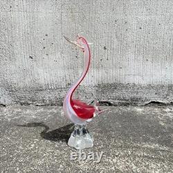 Vintage Murano Glass Bird Sculpture Italy Venetian Art Object Figurine