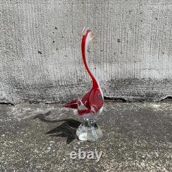 Vintage Murano Glass Bird Sculpture Italy Venetian Art Object Figurine