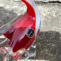Vintage Murano Glass Bird Sculpture Italy Venetian Art Object Figurine