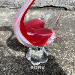 Vintage Murano Glass Bird Sculpture Italy Venetian Art Object Figurine