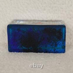 Vintage Murano Glass Block Aquarium Paperweight Tropical Fish Made in Italy