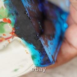 Vintage Murano Glass Block Aquarium Paperweight Tropical Fish Made in Italy
