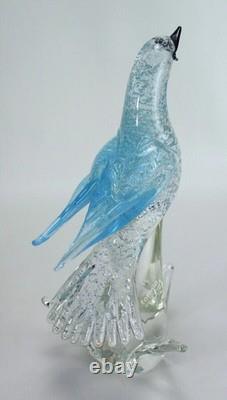 Vintage Murano Glass Blue Bird Sculpture Formia