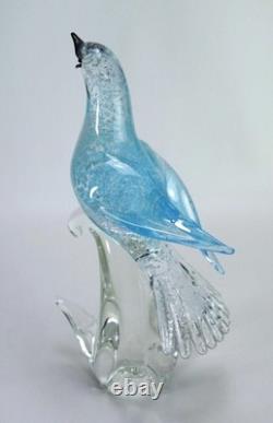 Vintage Murano Glass Blue Bird Sculpture Formia